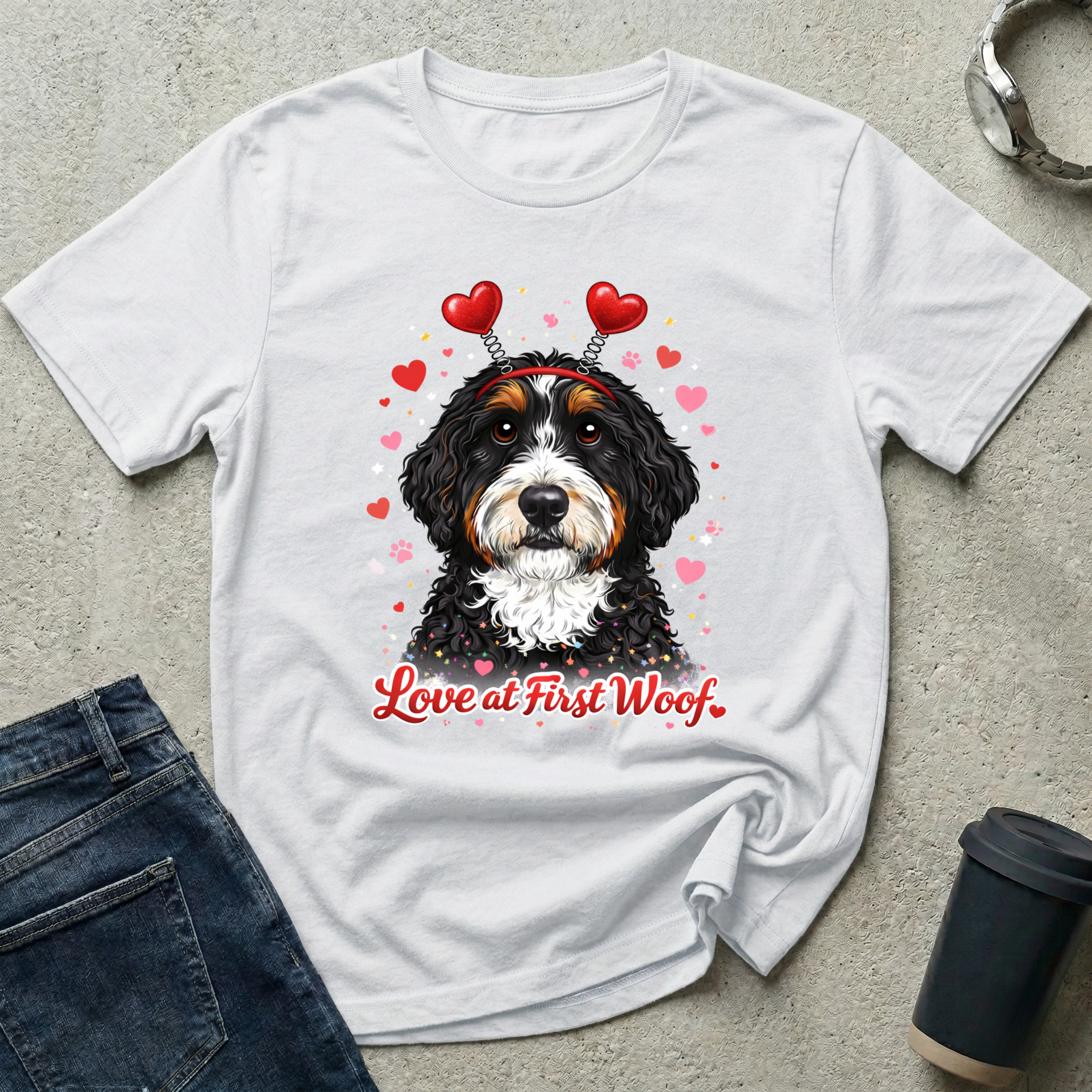 V-Day Love at First Woof T-Shirt
