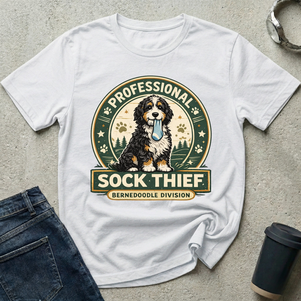 Professional Sock Thief Badge T-Shirt