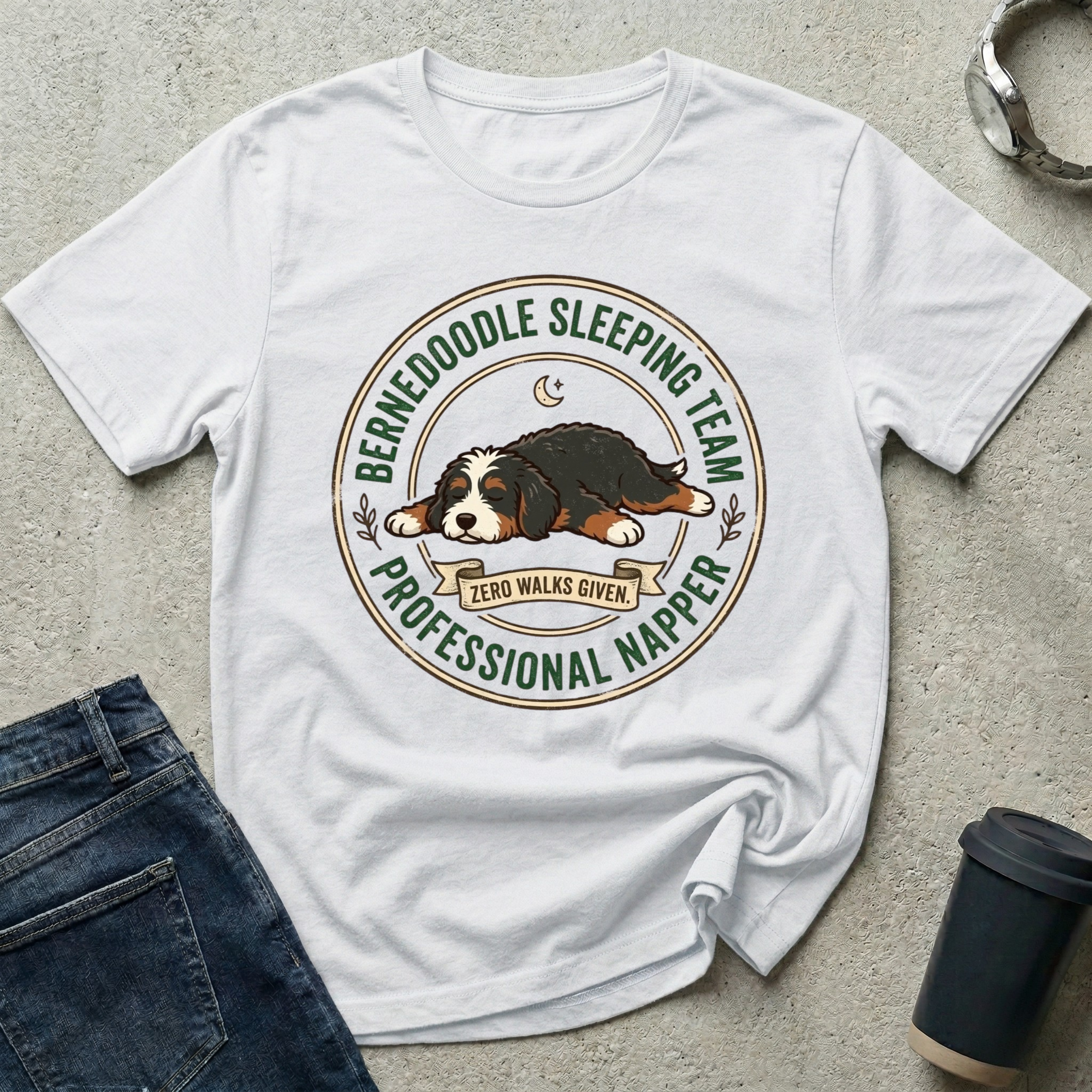 Bernedoodle Sleeping Team T-Shirt