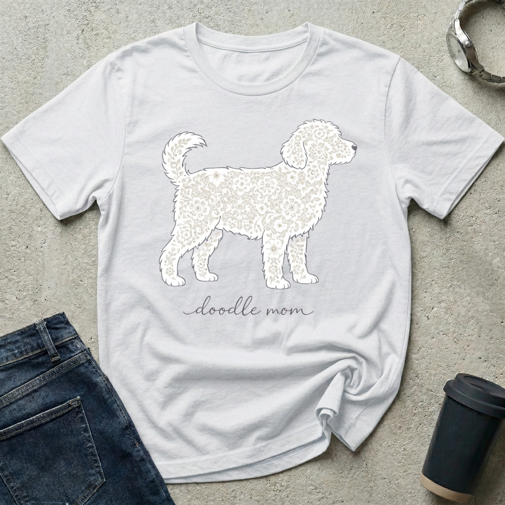 Lace Standing Doodle Silhouette T-Shirt